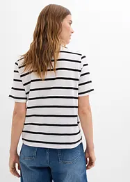 Randig T-shirt av ren bomull, bonprix