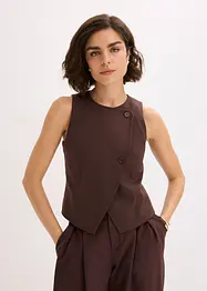 Väst med asymmetrisk knappslå, bonprix