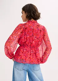 Knytblus av chiffong, bonprix