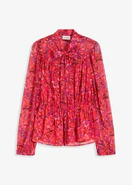 Knytblus av chiffong, bonprix