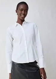 Skjortblus med silke, bonprix