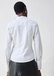 Skjortblus med silke, bonprix