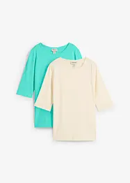 T-shirt i ren ekologisk bomull (2-pack), bonprix