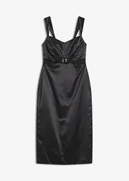 Maxiklänning av satin med mjukt fall, bonprix