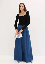 Finstickad tröja med smyckesdetalj, bonprix