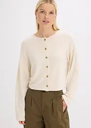 Ribbstickad cardigan, bonprix