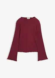 Ribbad topp i ren bomull, bonprix