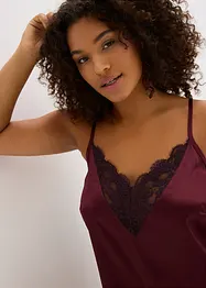 Negligé i glansig satin, bonprix