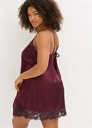 Negligé i glansig satin, bonprix