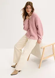 Cardigan i skön materialmix, bonprix