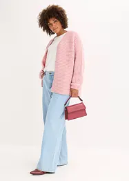 Cardigan i skön materialmix, bonprix