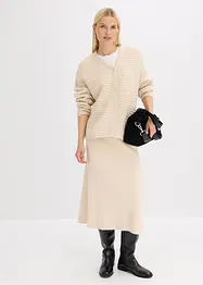Cardigan i skön materialmix, bonprix