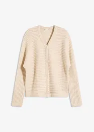Cardigan i skön materialmix, bonprix