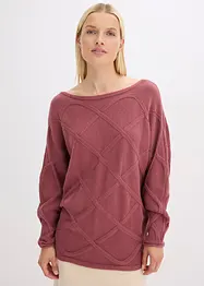 Tröja med flätmönster, bonprix