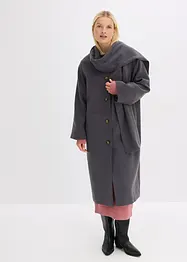Oversizekappa i mjuk materialmix, bonprix