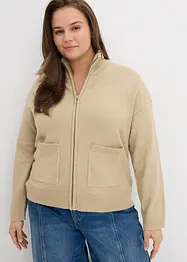 Cardigan med dragkedja, bonprix