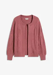 Cardigan med flätmönster, bonprix