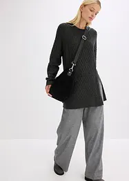 Lång tröja av mjuk viskosmix, bonprix