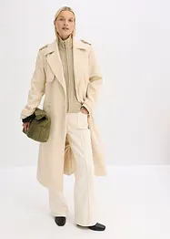 Trenchcoat med yllelook, bonprix