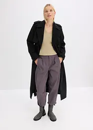 Trenchcoat med yllelook, bonprix