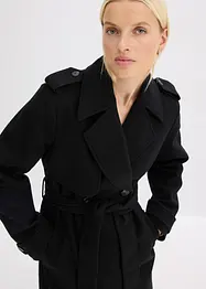 Trenchcoat med yllelook, bonprix