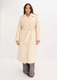 Trenchcoat med yllelook, bonprix
