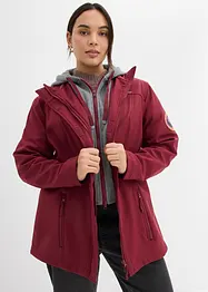 Lång vattenavvisande softshelljacka med 2-i-1-look, bonprix