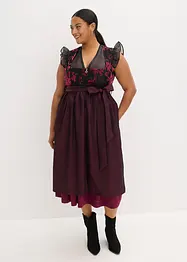 Mellanlång dirndl med sammet (2 delar), bonprix
