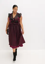 Mellanlång dirndl med sammet (2 delar), bonprix