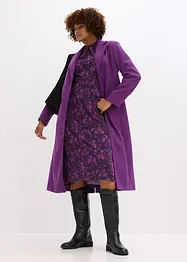 Lång kappa med yllelook, bonprix