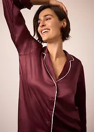 Vävd satinpyjamas, bonprix