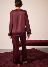 Vävd satinpyjamas, bonprix