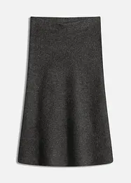 Stickad kjol i midilängd, bonprix