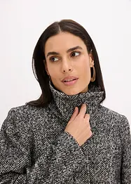 Avslappnad tunn kappa med yllelook, bonprix
