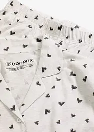 Oversizepyjamas med knappslå, bonprix