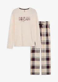 Pyjamas med byxa av vävt material och presentpåse, bonprix