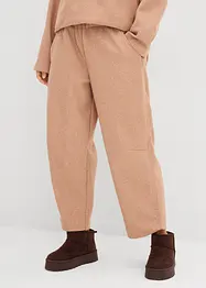 Byxa i barrel-modell med yllelook, bonprix