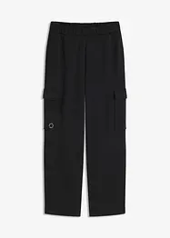 Fodrad joggerbyxa med vida ben, snabbtorkande, bonprix