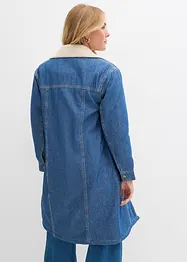 Vinterkappa i denim med varmt teddyfoder, bonprix