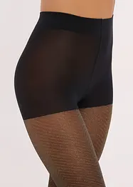 Transparent strumpbyxa med glittrande mönster, 20 DEN, bonprix