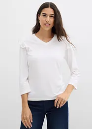 Jerseytopp av bomullsmix, bonprix