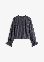 Blus i material med struktur, bonprix