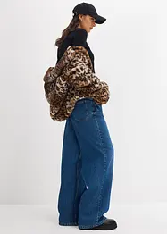 Ribbstickad topp i kort modell, bonprix