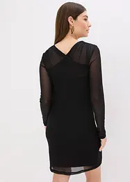 Jerseyklänning i mesh, bonprix