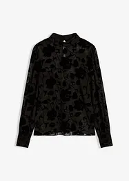 Långärmad topp i lätt transparent material, bonprix