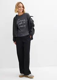 Långärmad topp i ren bomull, bonprix