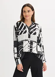 Satinblus med kontrastfärgade passpoaler, bonprix