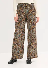 Stretchig twillbyxa med vida ben, bonprix
