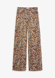Stretchig twillbyxa med vida ben, bonprix
