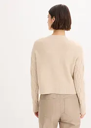 Grovstickad cardigan, bonprix